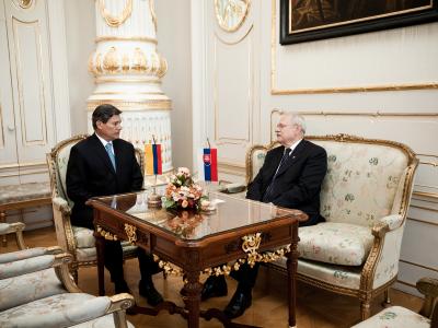 F. Padilla počas rozhovoru s I. Gašparovičom
