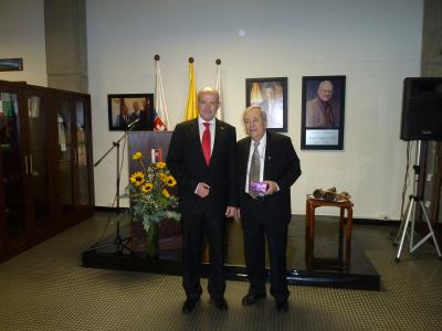 Con Jenaro Pérez Gutiérrez, Cónsul honorario de Eslovaquia en Colombia